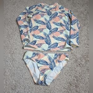 Swimwear Tree Rash Guard + Bottom Swimsuits Size 13/14